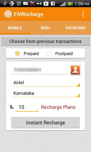 Mobile Recharge & Tariffs