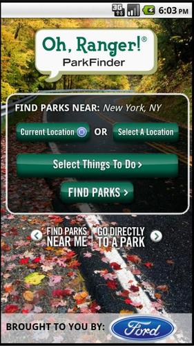 Oh, Ranger! ParkFinder