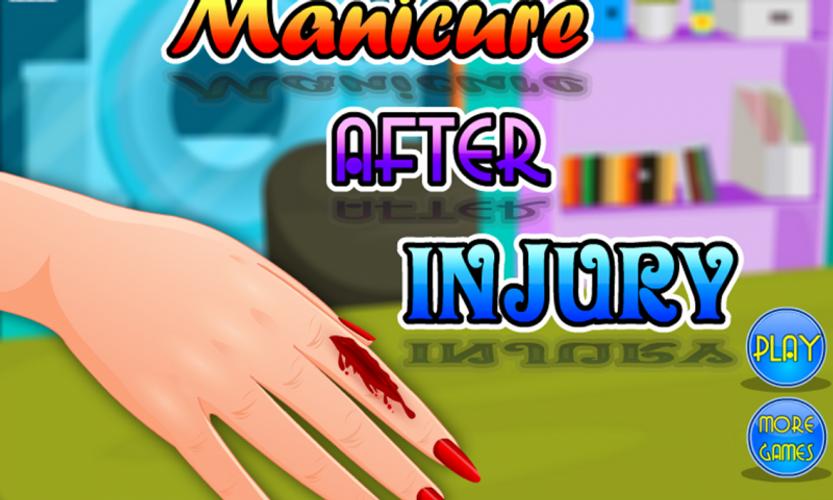 Manicure after injury - Girls