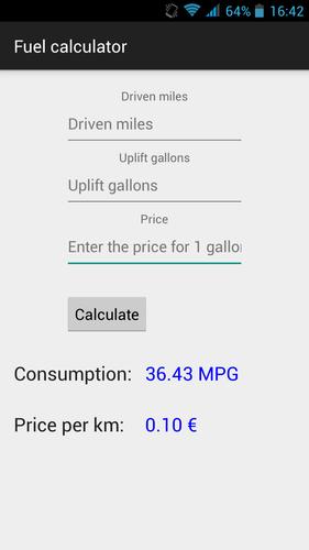 Petrol calculator