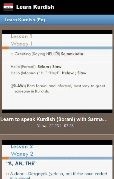 Learn Kurdish Language