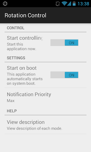 Rotation Control