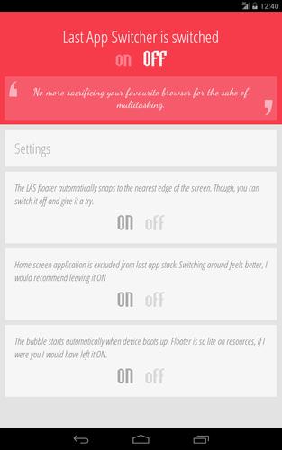 LAS: Last App Switcher
