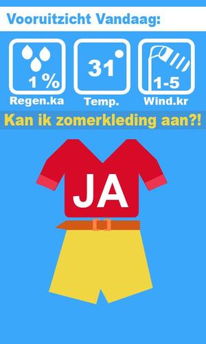 Kan ik zomerkleding aan?!