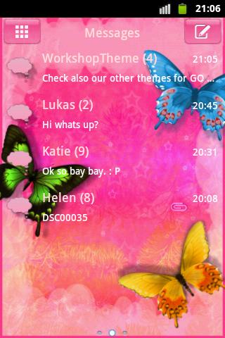 Nice Pink Theme GO SMS Pro