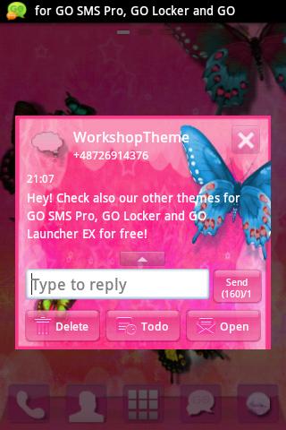 Nice Pink Theme GO SMS Pro