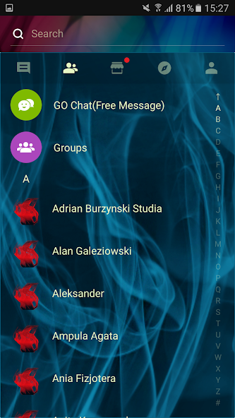 Blue Smoke Theme GO SMS PRO