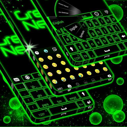 Green Neon Keyboard