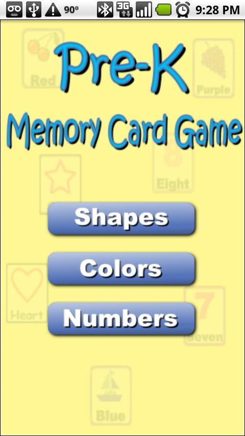 Pre-K Memory Game (free)