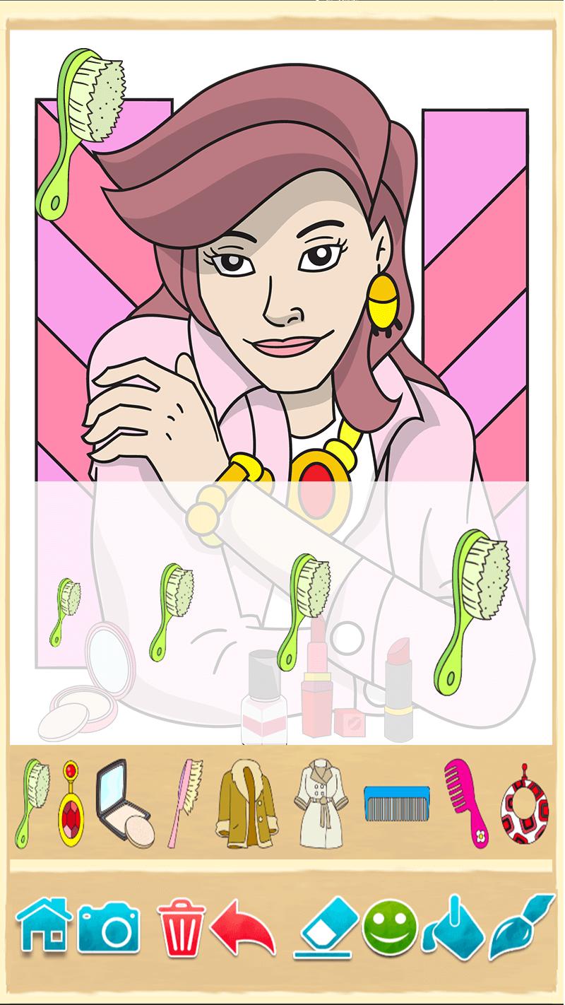 Coloring pages: Model dress up