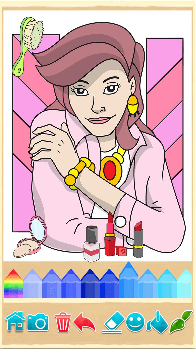 Coloring pages: Model dress up