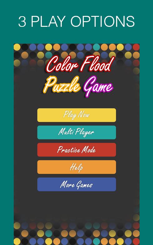 Color Flood Puzzle Game