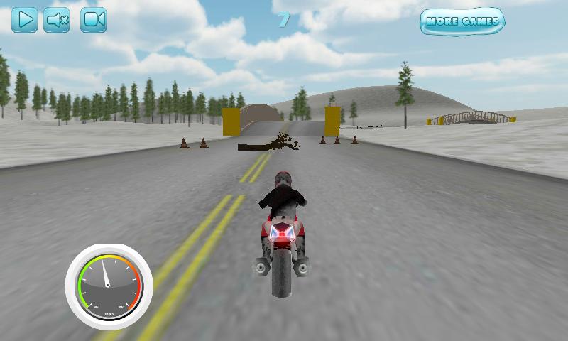 Frozen Highway Moto Rider