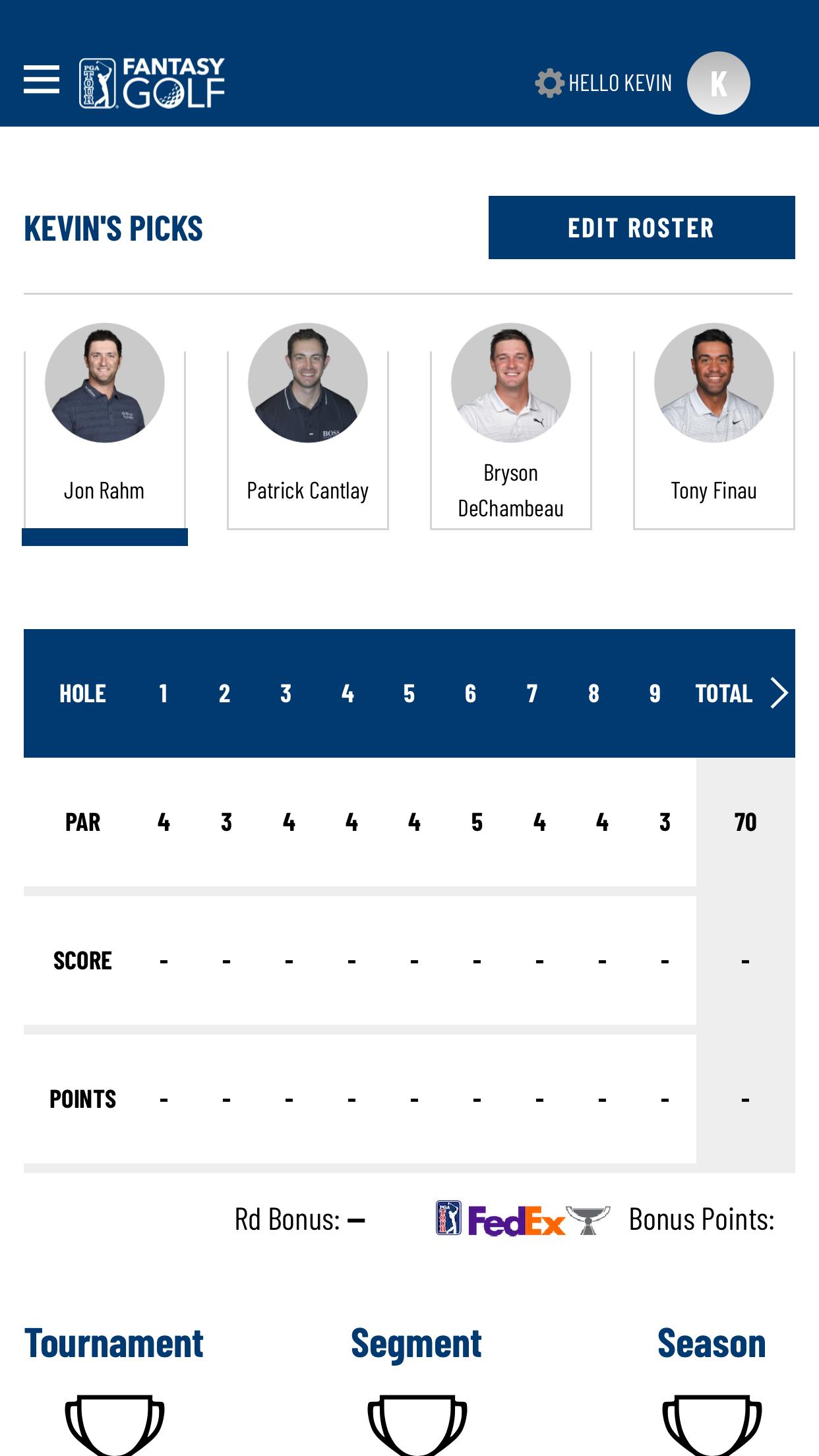 PGA TOUR Fantasy Golf