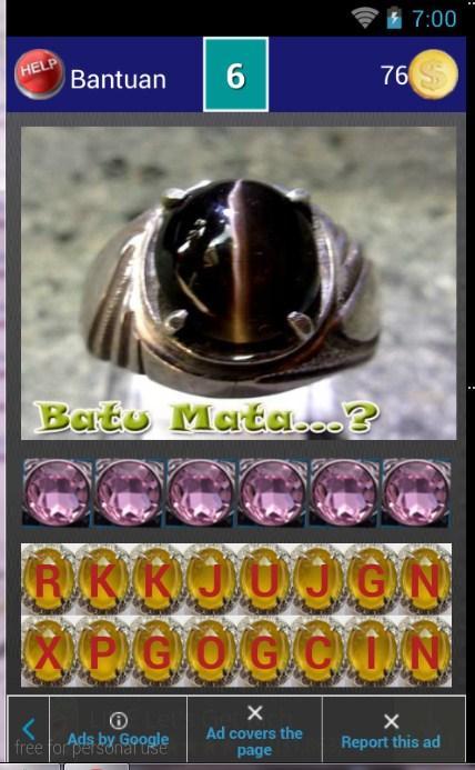 Tebak Nama Batu Akik Game