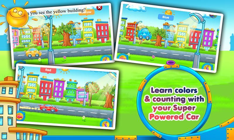 Rainbow Cars! Kids Colors Game