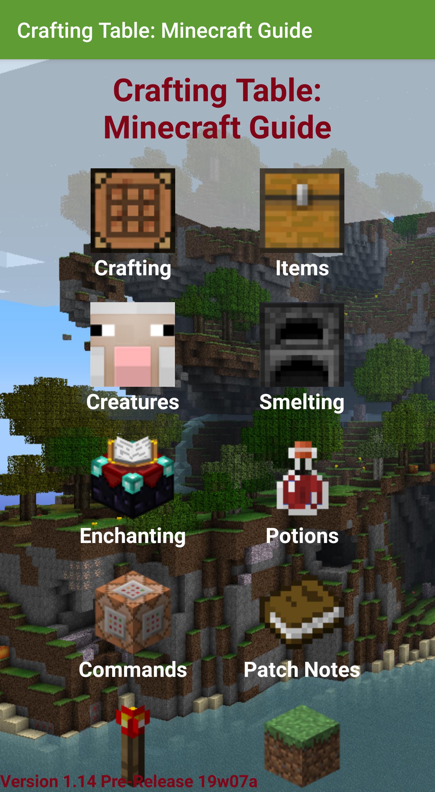 Crafting Table Minecraft Guide