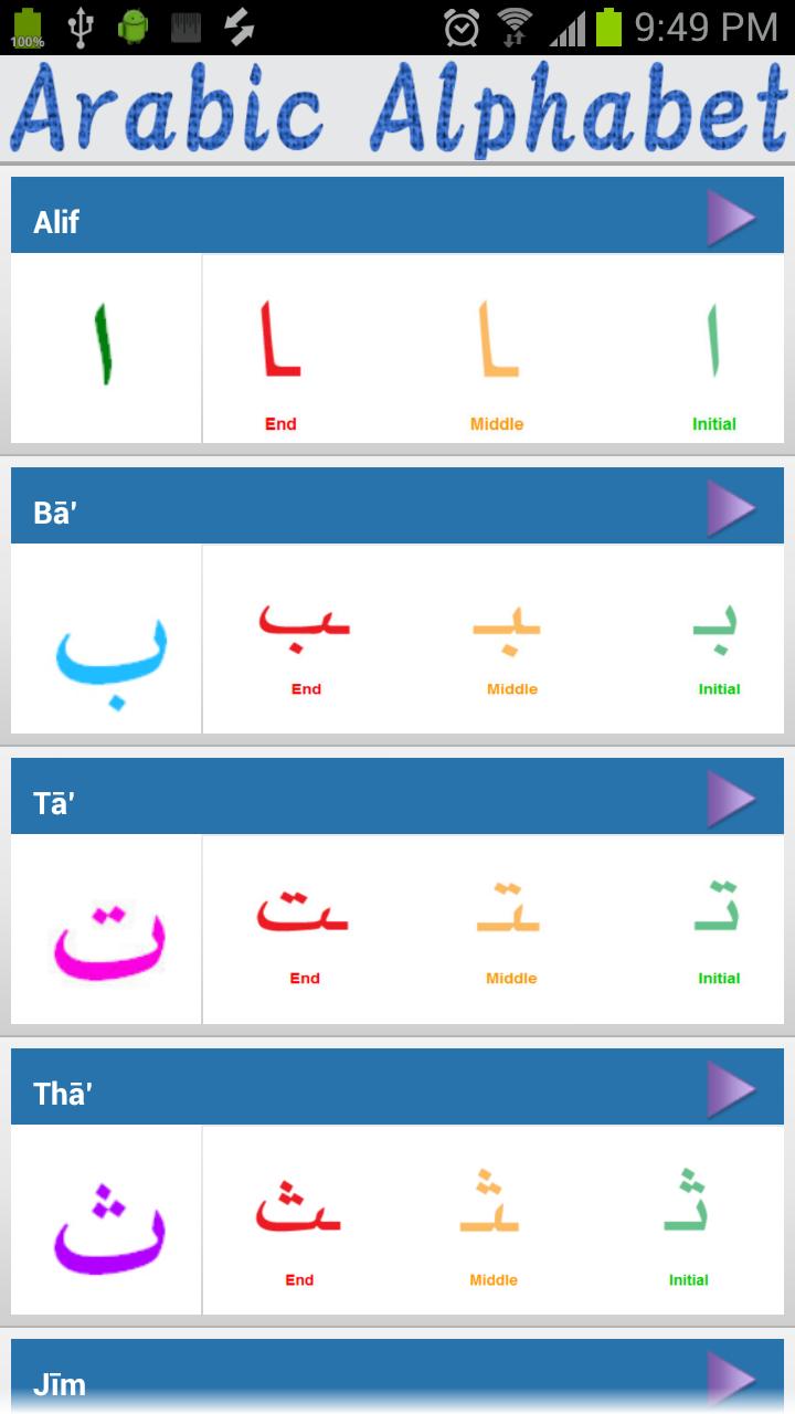 Arabic Alphabet(Audio)