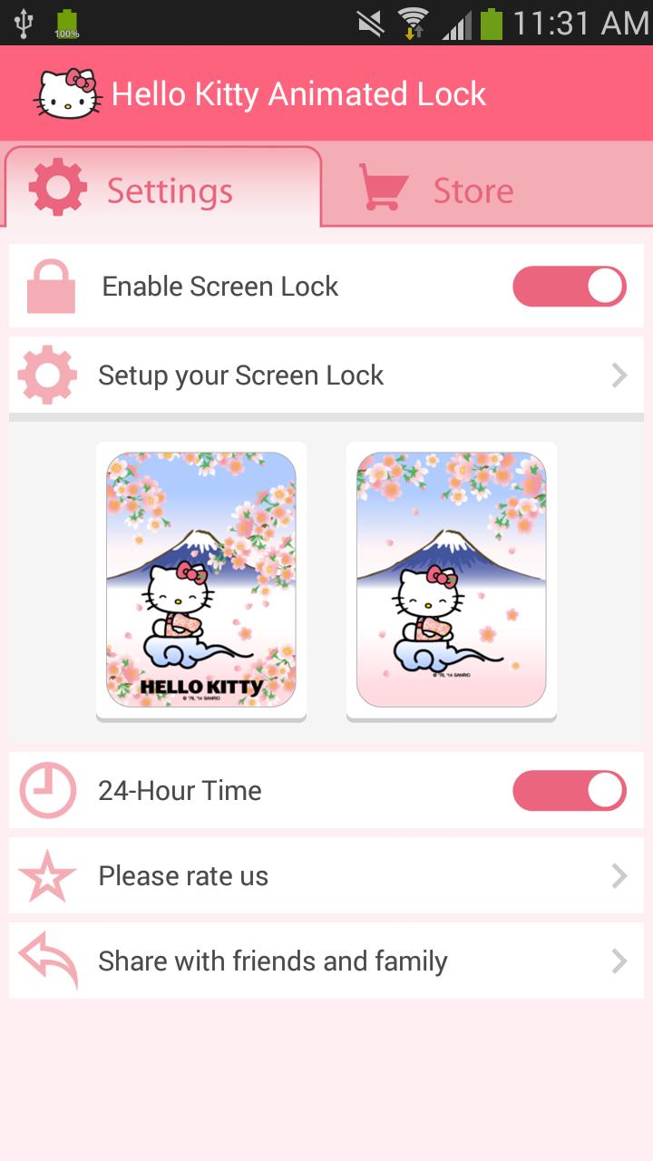 Hello Kitty Animated Lock