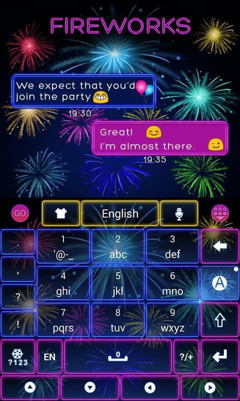 Fireworks GO Keyboard Theme