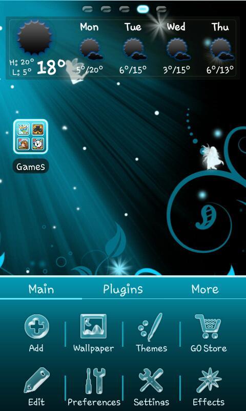 Fairy Blue Go Launcher Ex