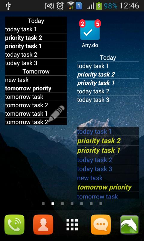 Any.Do Widget + Notifications
