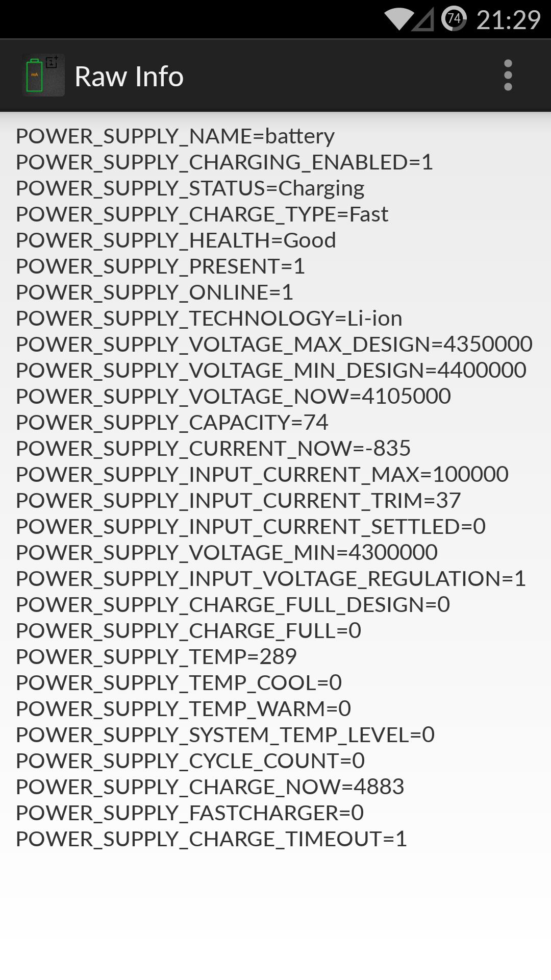 OPO Charging Current