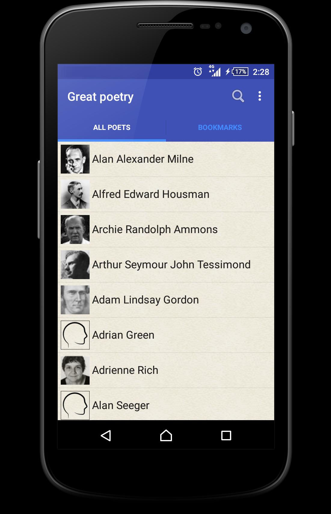 Famous poetry and poets (free)