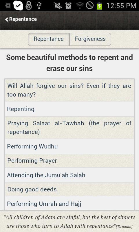 Repentance and Forgiveness