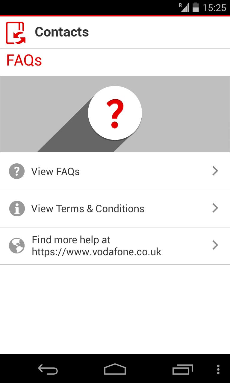 Vodafone Contacts