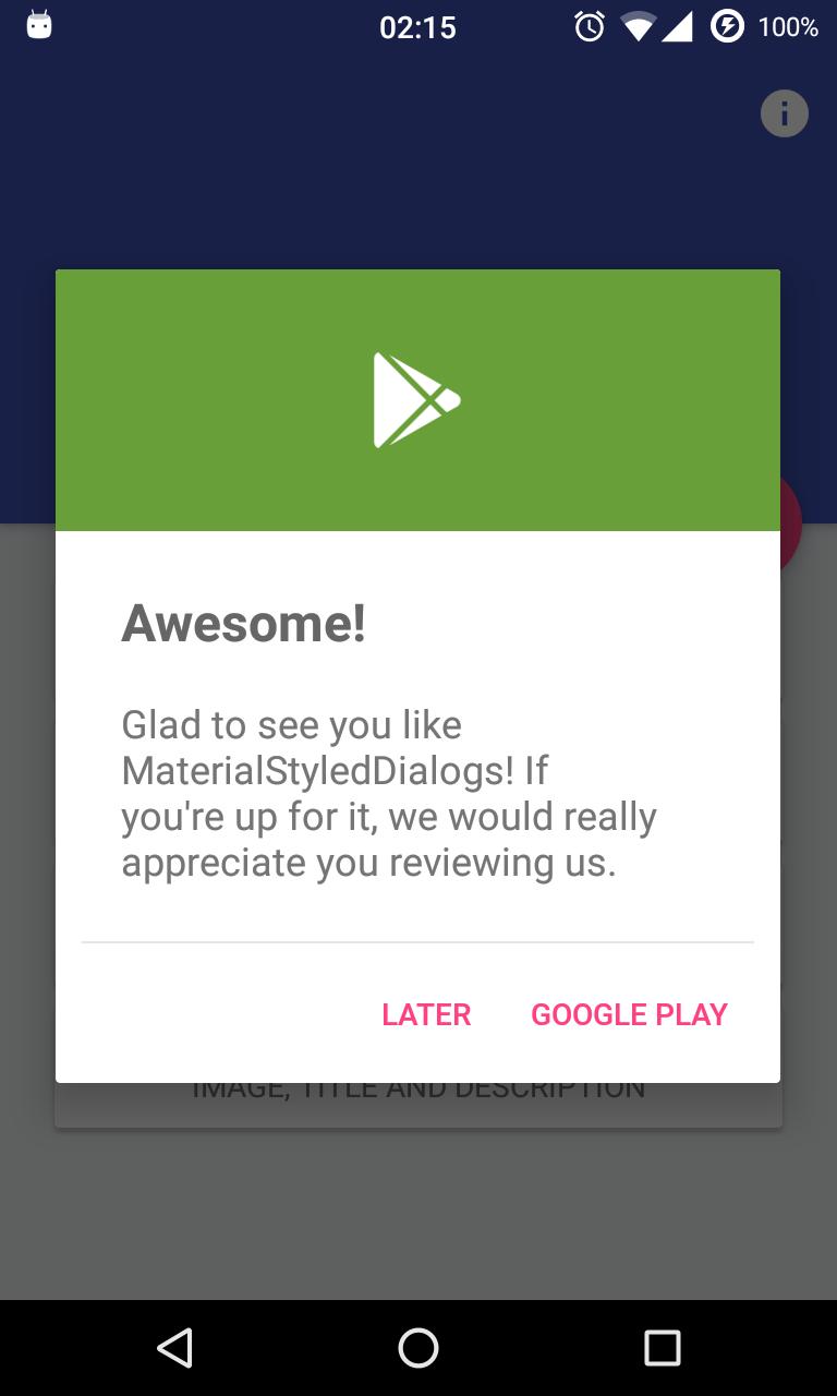 MaterialStyledDialogs Library