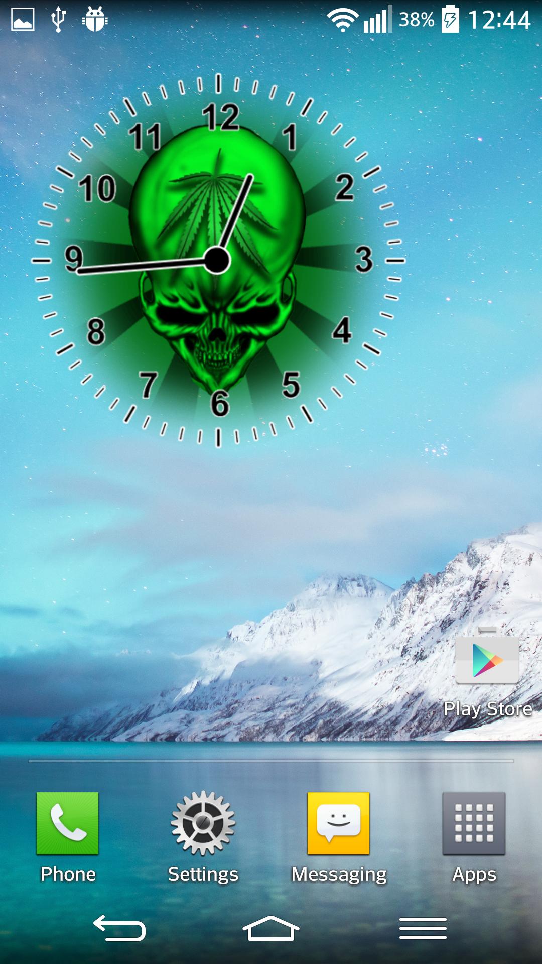 Rasta Weed Clock Widget