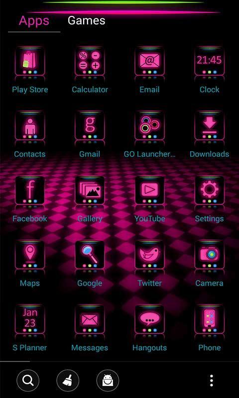 Neon LED Launcher Theme