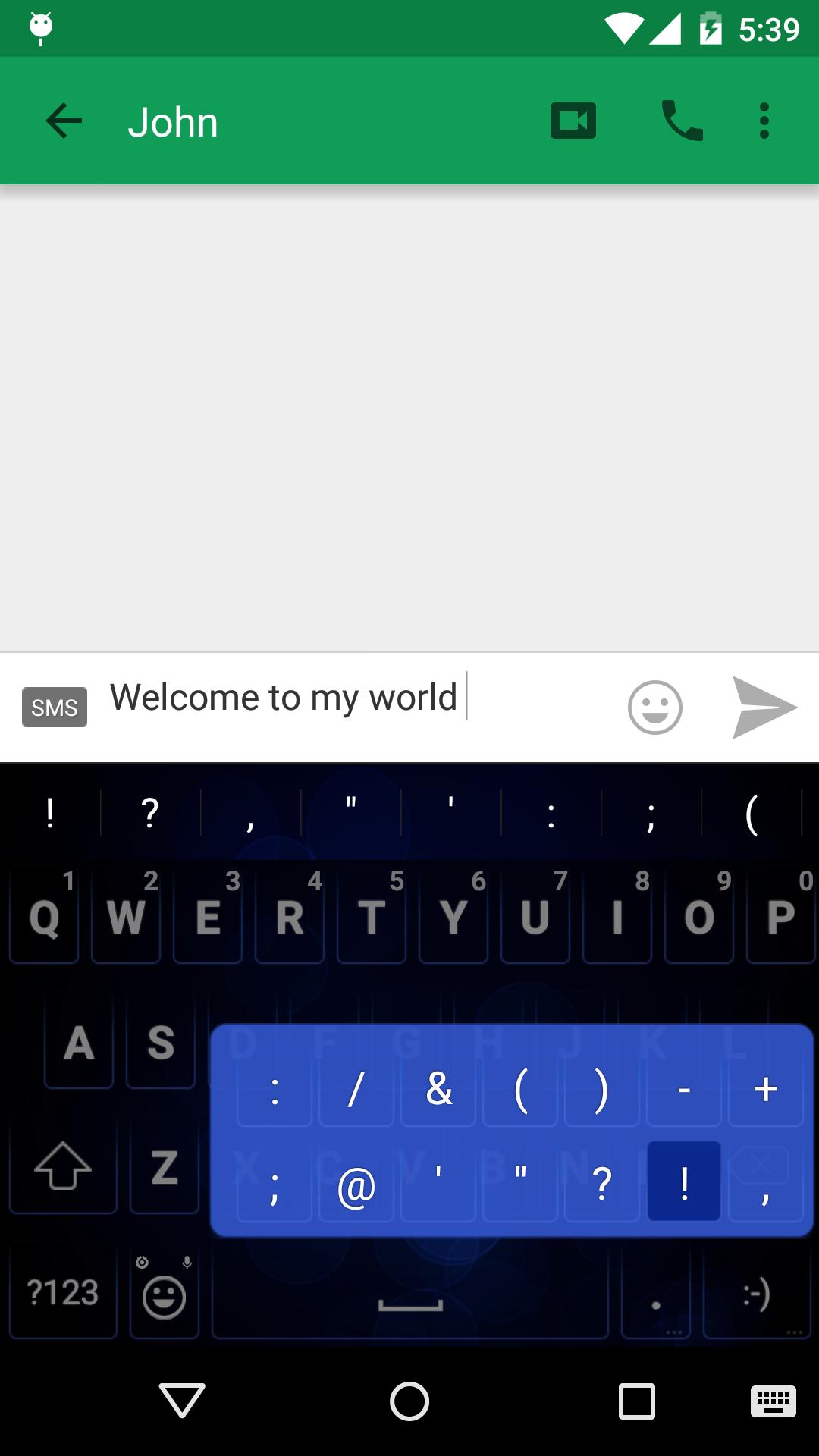 Dark Blue Emoji Keyboard