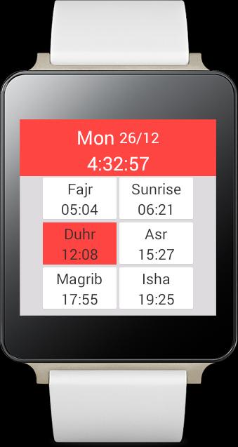 Prayer Times For Android Wear