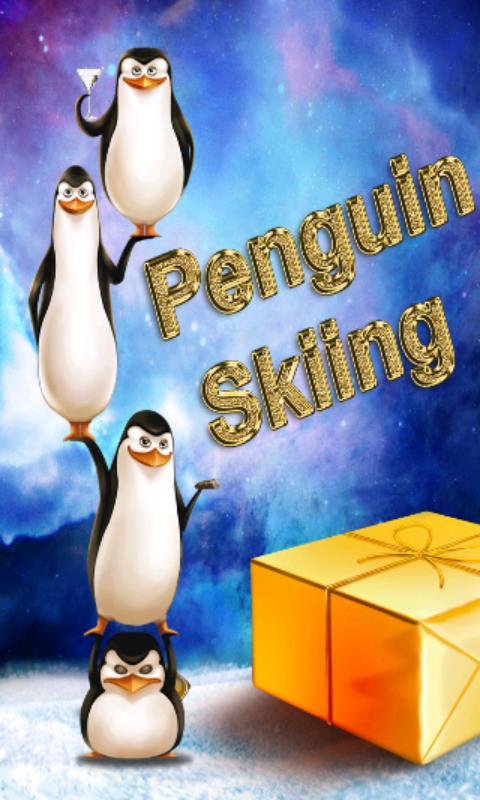 Pinguin skiing