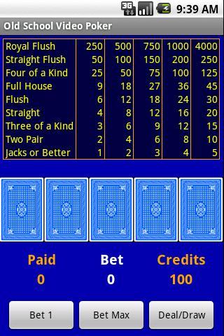 Free Old School Video Poker