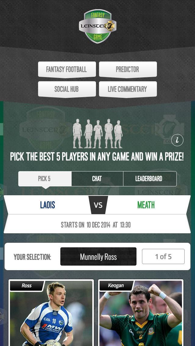 Leinster GAA Fantasy Game