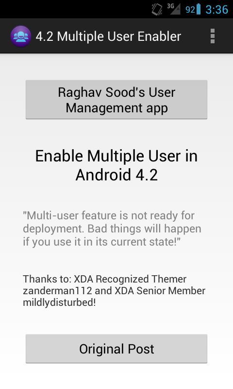 Multiuser on Root Android 4.2