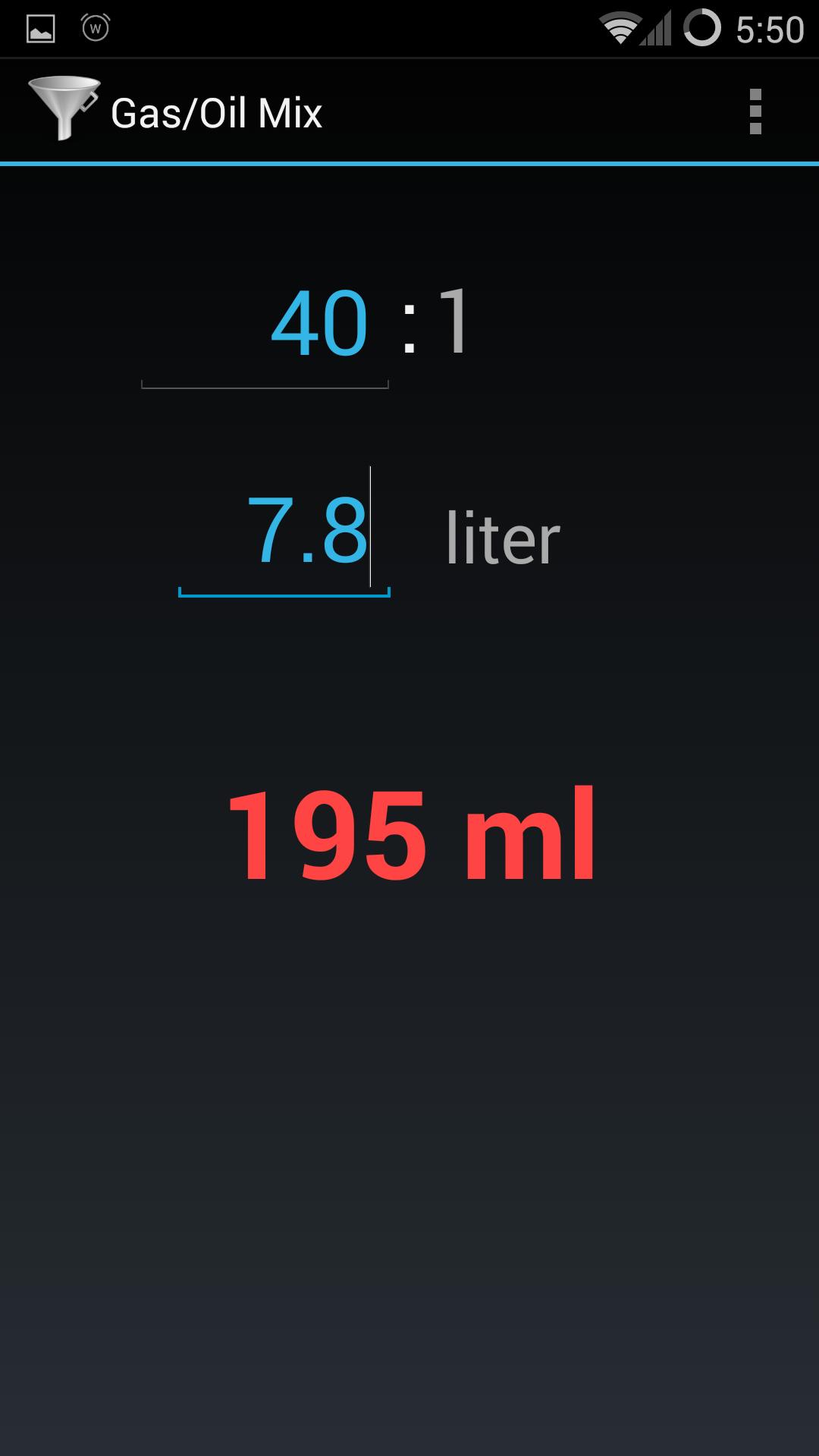 Gas/Oil Mix