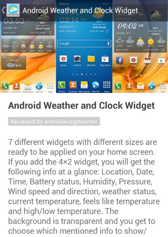 Weather Clock Widget Reviews