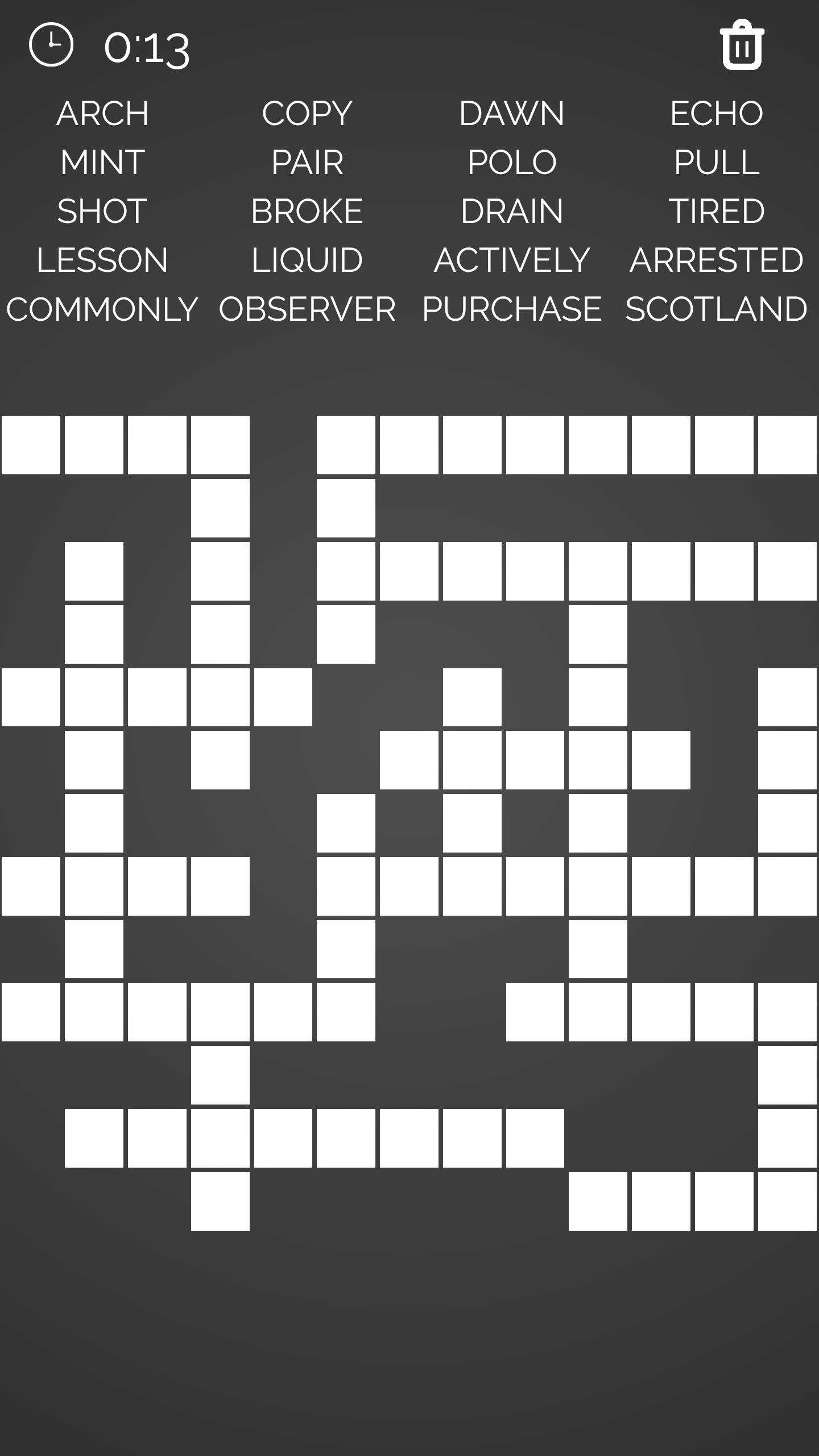 Crossword : Word Fill