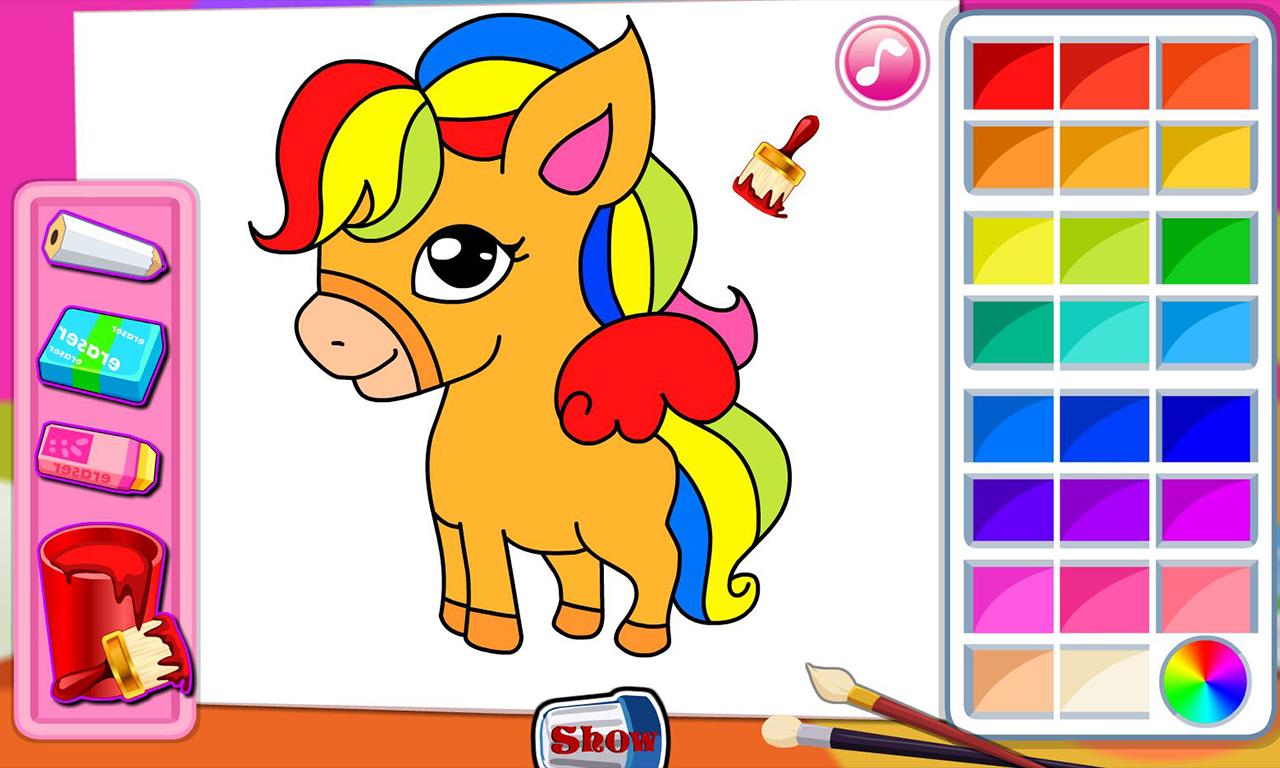 Pony coloring game