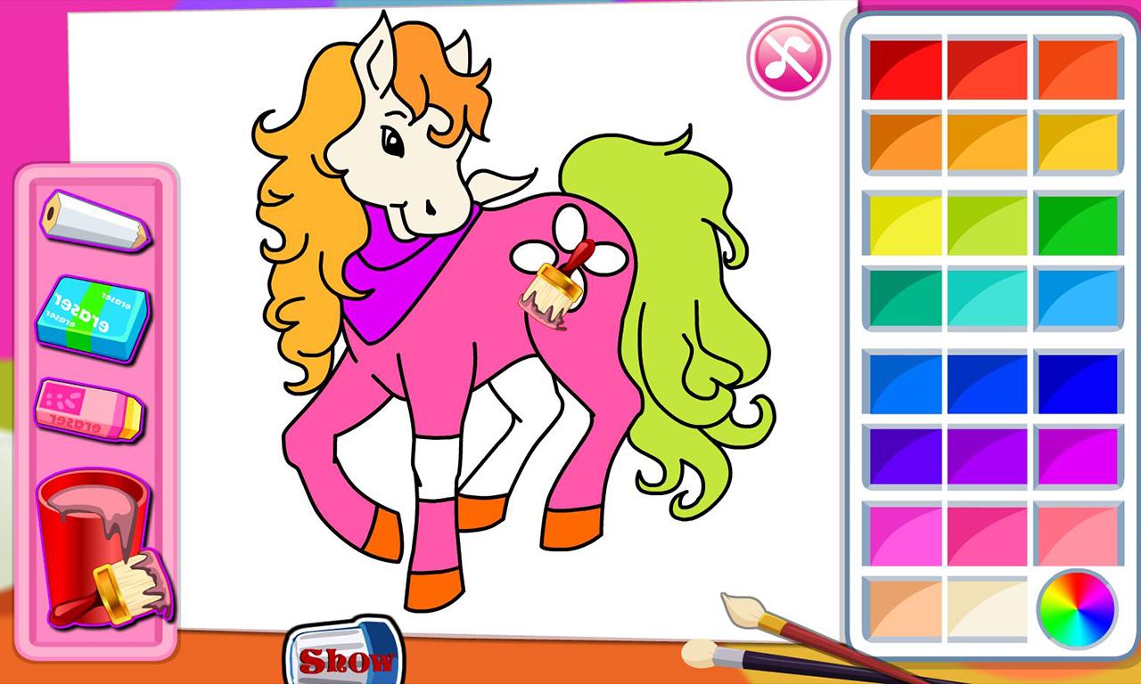 Pony coloring game