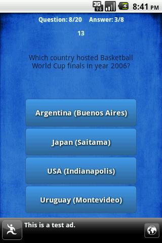 Basket World Cup Quiz