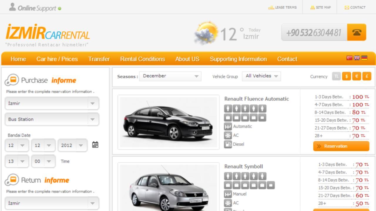 izmir car rental company