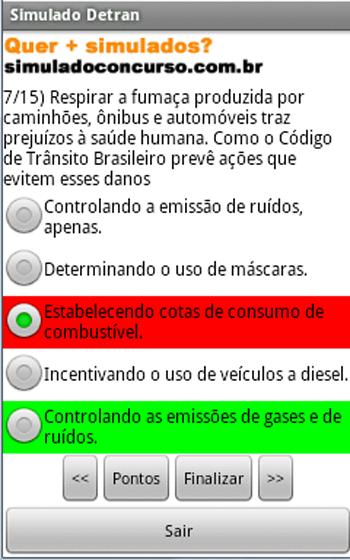 Simulado da prova do Detran