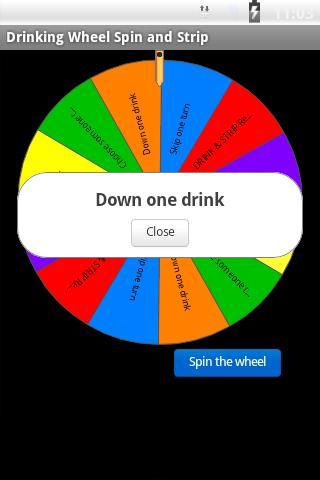 Drinking Wheel Spin and Strip