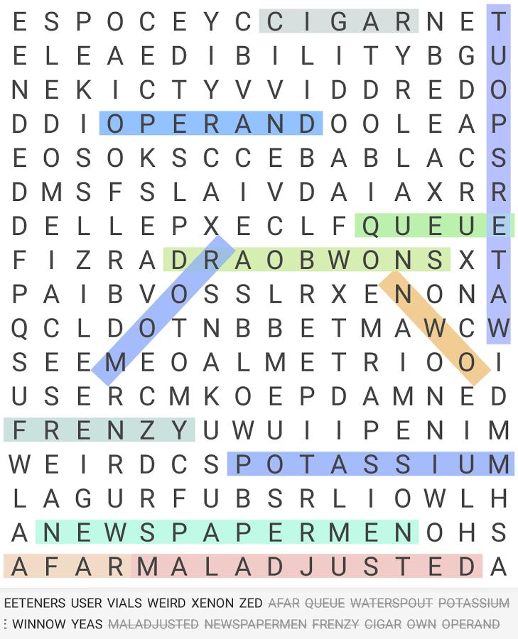 Word Search puzzle free