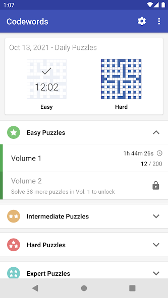 Codeword Puzzles (Crosswords)